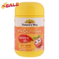 Nature's Way Vita Gummies Vitamin C + Zinc เนเจอร์ เวย์ วิตามินซี ธาตุเหล็ก เยลลี่ สำหรับเด็ก 60 เม็