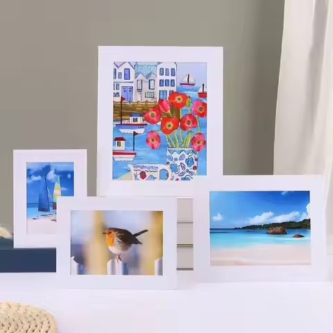 Paper Photo Frame Minimalist Home Decor White Photo Frame