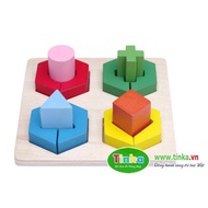 [HCM] Four Puzzle Pile Game - Smart Wooden Toy TINKA