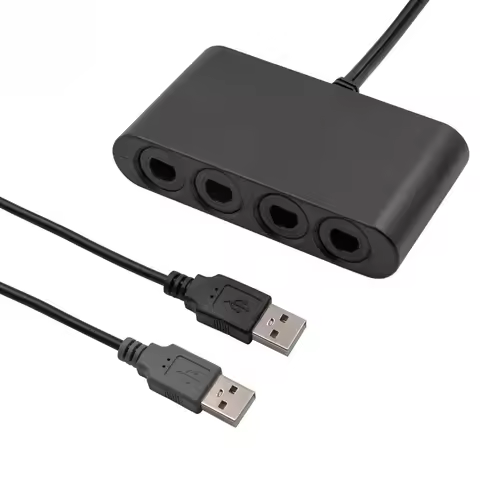 4 Ports GC Controllers USB Adapter Gamecube Controller Adapter Fit for Nintend Switch Wii u / PC Con