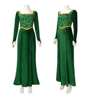 Monster Shrek Fiona Princess Cosplay Costume Fiona Princess Green Long Dress cos Costume