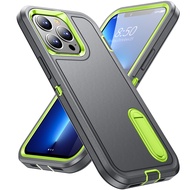 3IN1 for IPhone 16 17 18 Pro Max 16 Plus Air 16E 17E Heavy Duty Shockproof Armor Kickstand Dustproof