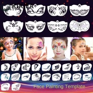 KIKIFA Face Paint Templates, Hand Painting Multiple Pattern Body Art Paint Stencils, Creative Decora