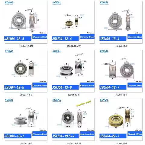 1PCS mini U groove V round bottom steel bearings 5cm pulley, 6mm guide wheel, wire rope lifting whee