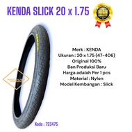 KENDA SLICK (( TIRE 20 x 1.75 )) Ban Luar Sepeda Lipat BMX Seli Mini Minion Minivelo 20 inch Sedia B
