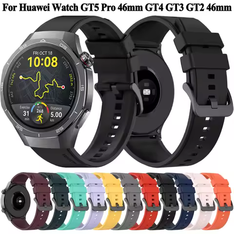 Silicone Strap For Huawei Watch GT 5 GT5 Pro 46mm Watchband Bracelet For Huawei Watch GT3 GT2 Pro GT