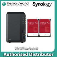 [SYNOLOGY Authorised Distributor] SYNOLOGY DS223 2 Bay DiskStation NAS bundle promotion with 2 x WD 