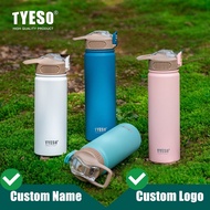 Tyeso 304 Stainless Steel Thermos Tumbler Bottle With Straw Starbucks Macaron Mug Cup Vacuum Water Bottle Cool Ice Gift