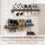 Entrance Creative Shoe Storage Rack Display Rack Solid Wooden Shoe Rack Shoe Wall-Mounted Rack Woode