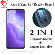 (2 IN 1)Tempered Glass OPPO Reno 6Z Tempered Glass Reno 8 7 6 5 4 Pro 4G 5G Reno 6Z 7Z 8Z 5G Pro Camera Lens Tempered Glass Screen Protector For OPPO Reno 6G Anti Scratch Camera Lens Protective Film