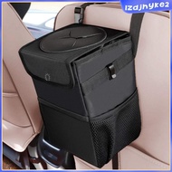 [lzdjhyke2] Car Trash Can with Lid Vehicle Garbage Can for Front and Back Seat Van