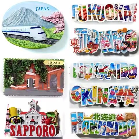 Japan Fridge Magnet Message Board Decorative Travel Souvenir Sapporo Okinawa Hokkaido Fukuoka Refrig