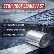 Asphalt Roll Tape Waterproof Bitumen | 1m Width 1.5mm / 3mm | Aluminum Surface | Roof Leak Repair沥青卷