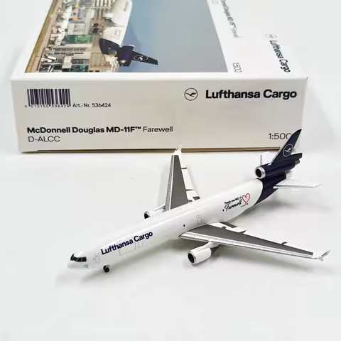 herpa Diecast Alloy 1:500 Scale MD-11 536424/537070 Airplane Model For Display Collections