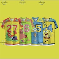 SpongeBob SquarePants Family New Series Adult Casual Sweatshirt 3D Printed Short Sleeve, Size (XS-6X