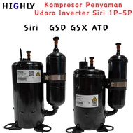 HIGHLY Inverter Rotary Air Conditioner Compressor GSD GSX ATD Series 1P-5P Model 089 098 102 150 Rot