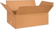 BOX USA 20 Pack of Flat Corrugated Cardboard Boxes, 26" L x 15" W x 7" H, Kraft, Shipping, Packing a