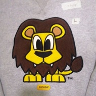 Pancoat Pop Lion grey sweatshirt made in Korea for man woman kids big size