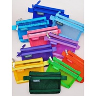 · A6 Cash Bag EASYMATE Double Zipper Storage Card Holder Change Nylon Gauze Small A6/A8