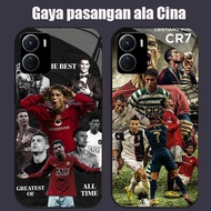 DJ-43 Ronaldo Casing GLASS soft frame black VIVO iQOO Y16 Z9X Y17S Y15S Y15A Y56 Y36i Y01 Y36 U5X Y2