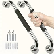 Shower Grab Bar with Anti Slip Rubber Grip Stainless Steel Bath Grab Bar Bathroom Shower Safety Grab