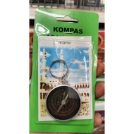 Keychain Kompas Arah Kiblat senang dibawa kemana-mana (berantai & Latar Hitam)