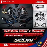 Cover Set Winner X V3 Convert Set I BLACK SPORT I ORIGINAL HONDA VIETNAM For HONDA RS-X 150