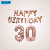 40" Number 18th 21th 30th 40th Rose Anniversary Balloons Gold Birthday 60th 50th Foil Happy Set Part