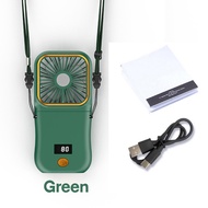 Kipas Portable Power Bank 3000MHA USB Mini Fan Upgrade Version Digital Display Neck Fan Destop Fan D