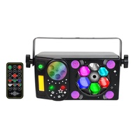 ไฟเวที YSH RGBW พร้อมรีโมทควบคุมเสียง DMX ดิสโก้ ล้อโกโบ คลับ เลเซอร์ ไฟดีเจ สำหรับงานแต่งงาน งานอีเ
