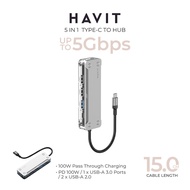 HAVIT HVHB-HB4020 5 in 1 Hub USB-C to USB-A/HDMI/PD 100W Multiple Interface Extensions