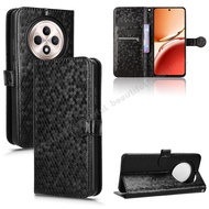 For Oppo Reno 12F 5G Case Polka Dot Flip Cover Reno12F OPPO Reno12 F 11F Reno11F 5G F12 Casing PU Le