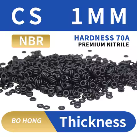 CS1mm black NBR 70A nitrile rubber O-ring sealing gaskets wear-resistant gasket O-ring thickness 1mm