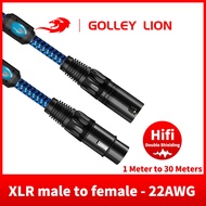 GOLLEY LION สายไมโครโฟน XLR ตัวผู้เป็นตัวเมีย