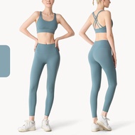 2 Piece Yoga Wear Womens Active Wear Fitness Wear Gym Workout Push Up Wear Sports Bra Leggings Set