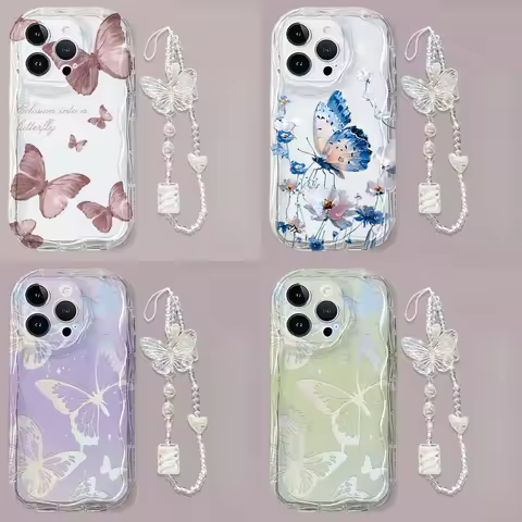 Gradually Butterfly Chain Phone Case For Huawei Honor 400 Pro 200 90 Lite X9B X8C X8B X8A X7B X7A X6
