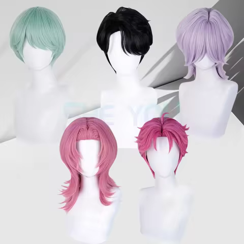 Jinu Baby Abby Mystery Romance Wig Men 30cm Short Hair Jinu Cosplay Wigs with Free Wig Cap