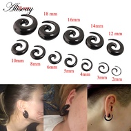 Alisouy 1 Pair Acrylic Spiral Taper Flesh Tunnel Ear Stretcher Expander Stretching Plug Snail