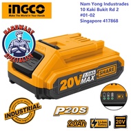 Ingco FBLI20011 20V 2.0Ah / 4.0Ah / 5.0ah Lithium-Ion Battery Pack for P20S Power Tools
