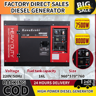 Kawakenki diesel generator model K9500DE (8kW / 220V./10hp) Freezer generator AVR
