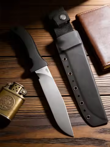 MadDog - Classic Signature Outdoor Camping Knife, made of A8 steel, equipped with a K sheath, a fish