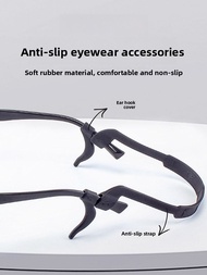 BASTO Anti-Slip Rubber Strap for Glasses Sports Playing Fixation Anti-Slip Ear Hook Set Eye Glasses