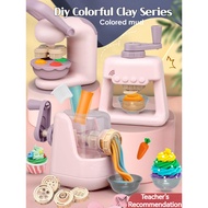 Colour Clay Ice cream/Burger/Noodle Machine DIY pretend play mud clay toy Play Dough set with Mould Maker