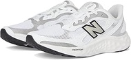 Men's Fresh Foam Arishi V4 Running Shoe, Nb White/Silver Metallic/Black, 8 Wide