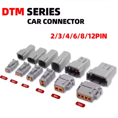 5/20/100 Sets 2-12 Pin Way Deutsch DTM Series Connector 2P 3P 4P 6P 8P 12P Male Female Docking Harne