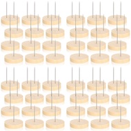 48pcs Crochet Doll Stand Doll Stand Felt Animal Doll Toy Wooden Base Support Action Figure Stand