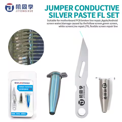 JITONGXUE F1 Flying Wire Conductive Silver Paste Set for Mobile Phone Repair Motherboard PCB Broken 
