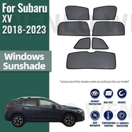Car Sunshade For Subaru XV Crosstrek GT 2018-2023 Rear Side Window Sun Shade Car Sunshade Magnetic Front Windshield Mesh Curtain