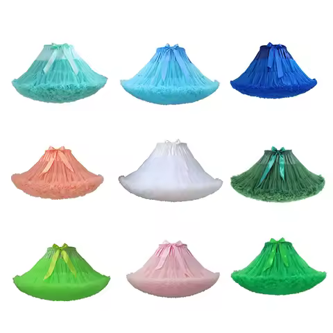 Pudcoco KId Girl Tulle Tutu Skirt Solid Color Summer Casual Elastic Mini A-Line Skirt for Beach Club