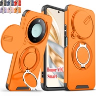 Phone Case For HonorX9C Smart Shockproof Push Window Protection Lens Casing Luxury Magnetic Ring Sta